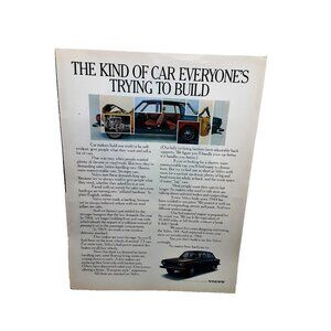 1973 Volvo 144 Car Ad – 1970s Safety Design Engineering Sedan Promo Print